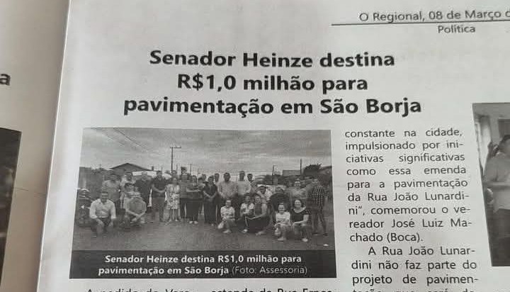 Mais de um ano após anúncio de verba, pavimentação da Rua João Lunardini segue parada — e deve ficar para os próximos anos