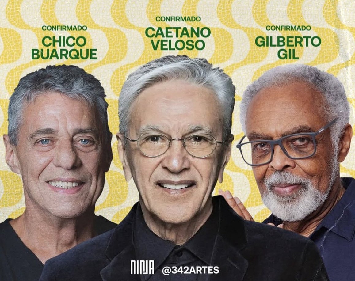 Caetano, Gil e Chico lideram atos contra PEC da Blindagem e anistia de Bolsonaro