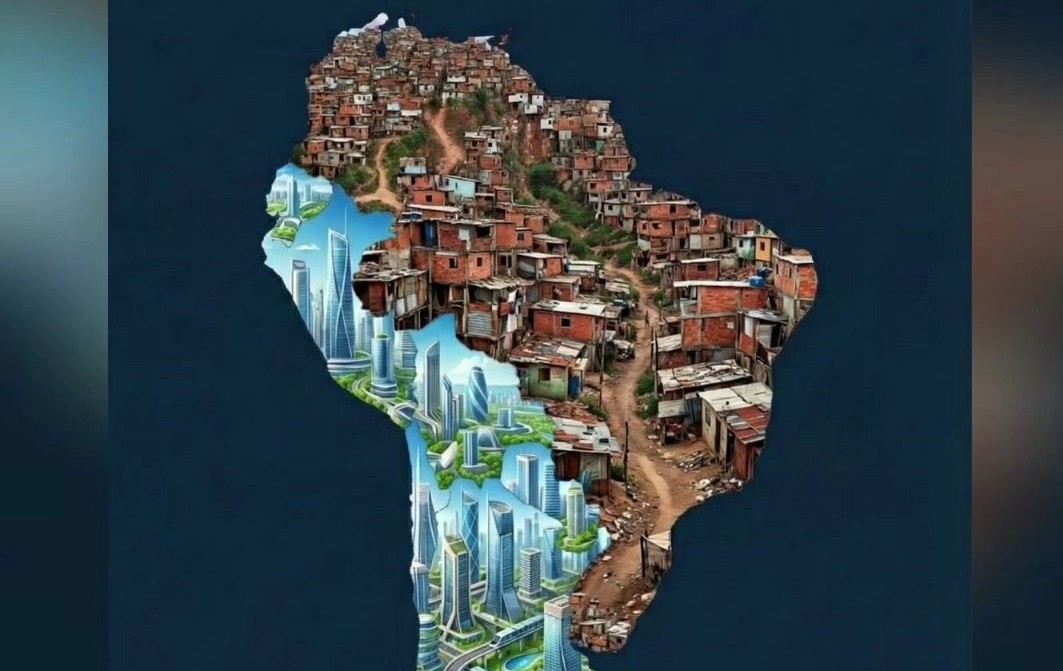 Milei publica imagens que retratam o Brasil como favela e Argentina como país desenvolvido