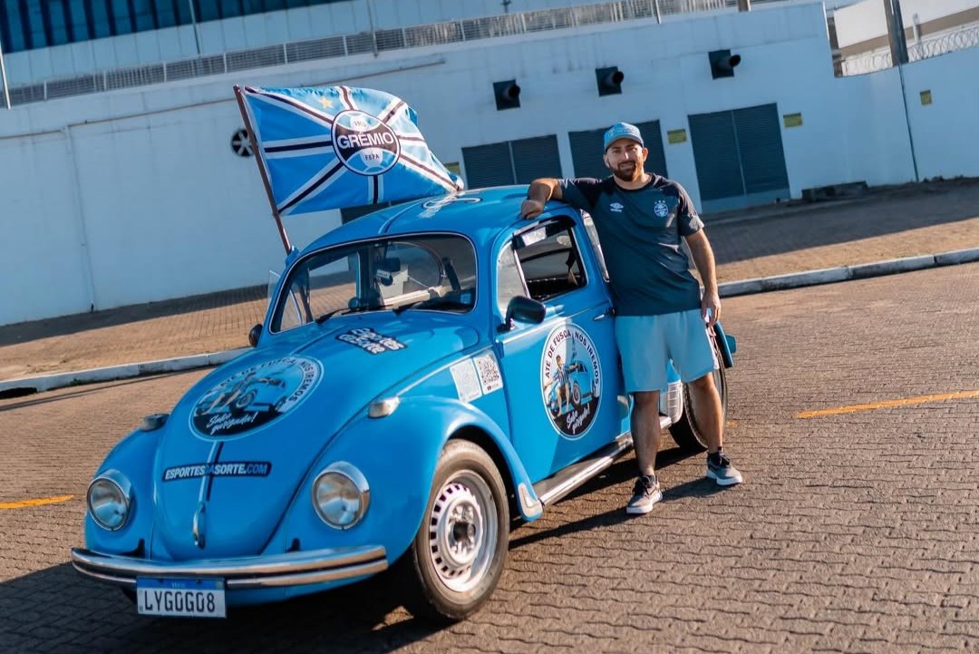 Gremista irá de Porto Alegre a Nova York em Fusca para acompanhar a Copa do Mundo