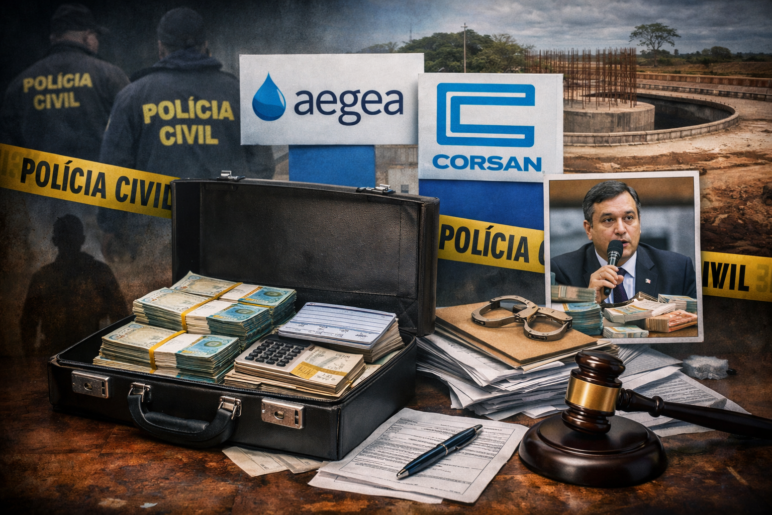 Aegea, empresa que comprou a Corsan, tem parte de acusações de propina confirmadas pela Polícia Civil