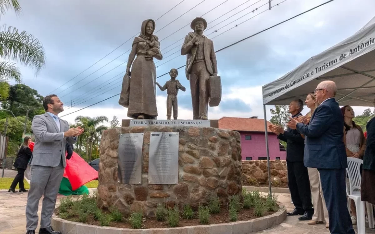 Serra Gaúcha ganha novo monumento em homenagem aos 150 anos da imigração italiana