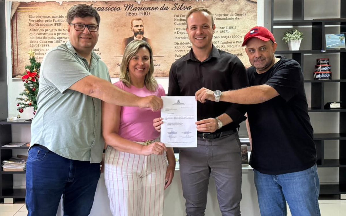 Câmara de Vereadores de São Borja registra primeira chapa para a Mesa Diretora de 2026