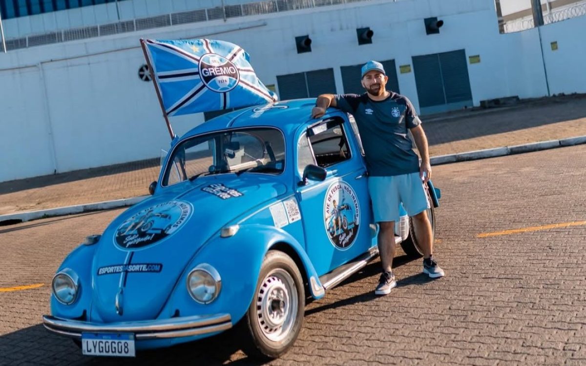 Gremista irá de Porto Alegre a Nova York em Fusca para acompanhar a Copa do Mundo