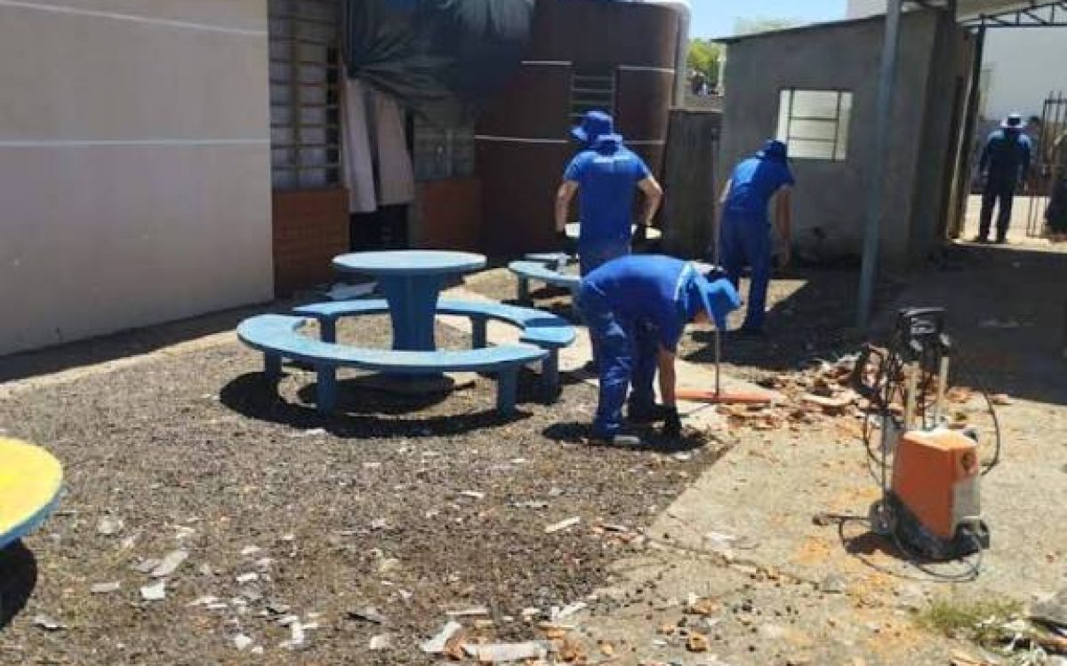 Presos auxiliam na reconstrução de escolas destruídas por tornado em Rio Bonito do Iguaçu